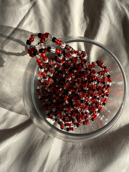 Red Rose Beaded Bracelet